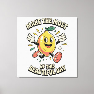 Machen Sie das Beste – Zitronenposter-Kunst Leinwanddruck