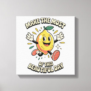 Machen Sie das Beste – Zitronenposter-Kunst Leinwanddruck