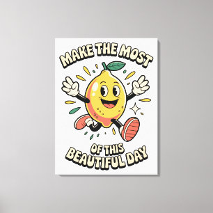 Machen Sie das Beste – Zitronenposter-Kunst Leinwanddruck