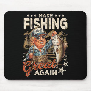 Machen Sie das Fischen wieder zum Vintagen Fliegen Mousepad