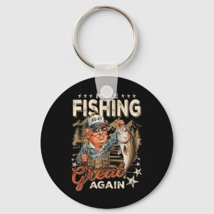 Machen Sie das Fischen wieder zum Vintagen Fliegen Schlüsselanhänger