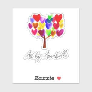 Machen Sie das Kunstwerk Ihres Kindes oder Zeichn  Aufkleber