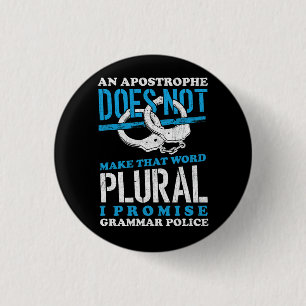 Machen Sie das Wort Plural Grammar Polizei Englisc Button
