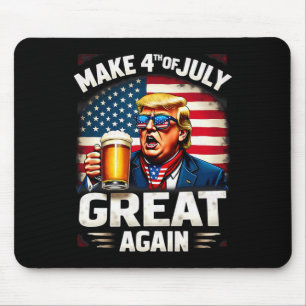 Machen Sie den 4. Juli wieder groß Trump Bier trin Mousepad