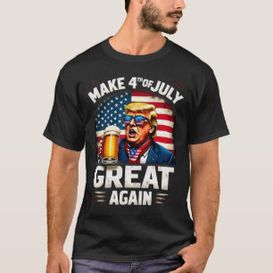 Machen Sie den 4. Juli wieder großartig Trump Bier T-Shirt