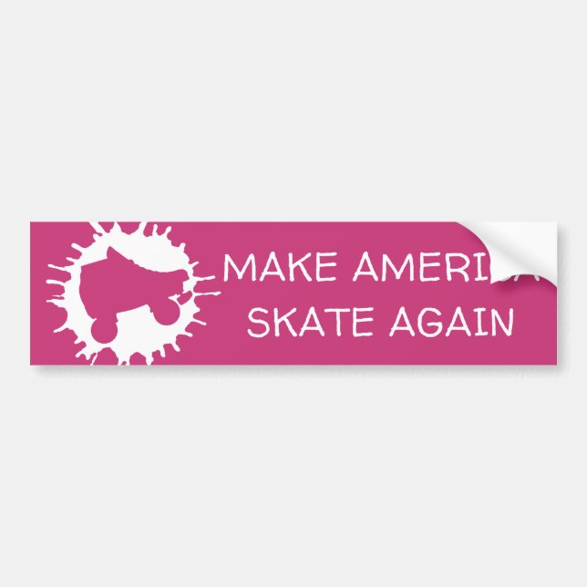 Machen Sie den amerikanischen Skate wieder rollers Autoaufkleber (Vorne)