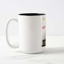 Machen Sie den Planeten wieder groß! UFO-T-Shirt Zweifarbige Tasse