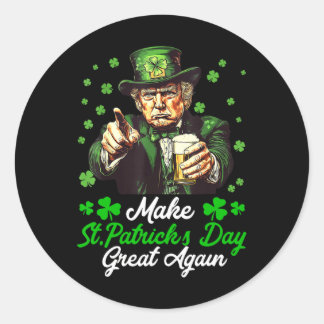 Machen Sie den Sankt Patrick's Day wieder groß, di Runder Aufkleber