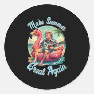 Machen Sie den Sommer wieder groß Donald Trump Url Runder Aufkleber