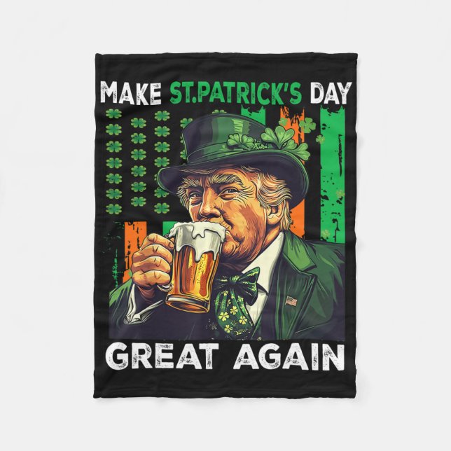 Machen Sie den St. Patrick's Day wieder großartig, Fleecedecke (Vorderseite)