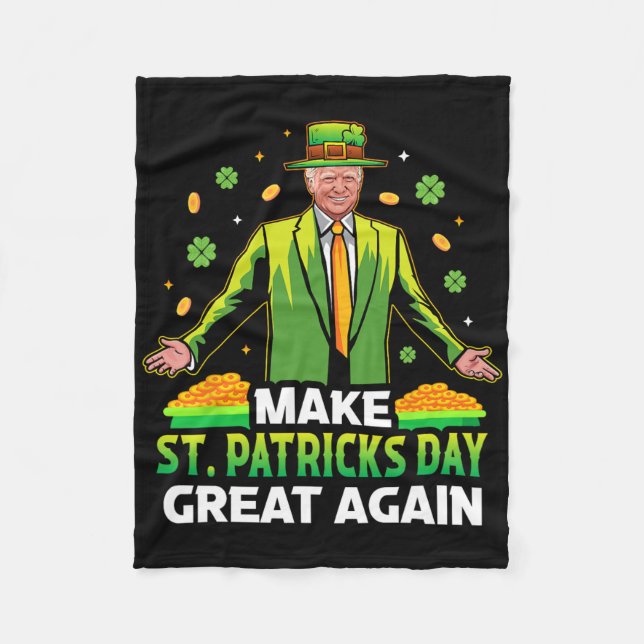 Machen Sie den St. Patrick's Day wieder großartig  Fleecedecke (Vorderseite)