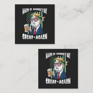 Machen Sie den St. Patrick's Day wieder großartig  Quadratische Visitenkarte