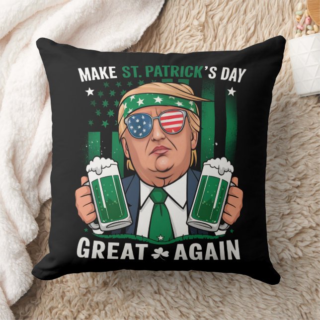 Machen Sie den St. Patrick's Day wieder zum großen Kissen (Decke)