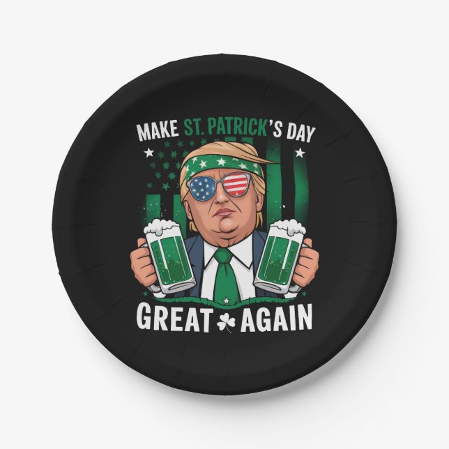 Machen Sie den St. Patrick's Day wieder zum großen Pappteller (Vorderseite)