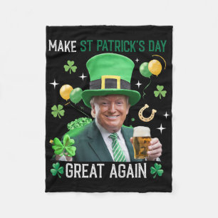 Machen Sie den St. Patricks-Tag wieder groß Irisch Fleecedecke