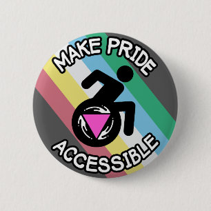 Machen Sie den Stolz auf Quee LGBTQ mit Behinderun Button
