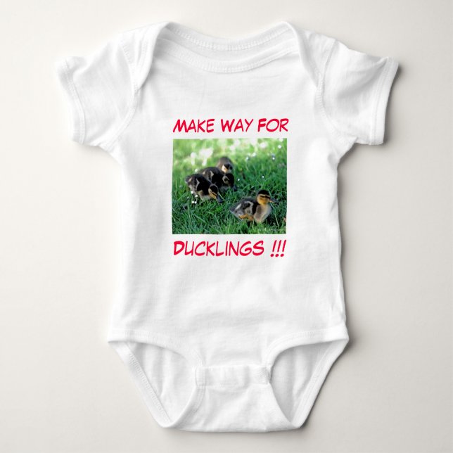Machen Sie den Weg für Ducklings!! Baby Strampler (Vorderseite)