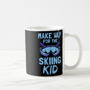 Machen Sie den Weg zum Ski-Kid-Ski-Skipistenhob Kaffeetasse