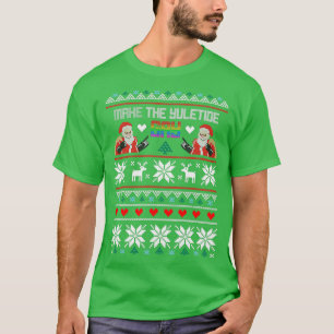 Machen Sie den Yuletide Gay Ugly Weihnachtssüßer T-Shirt