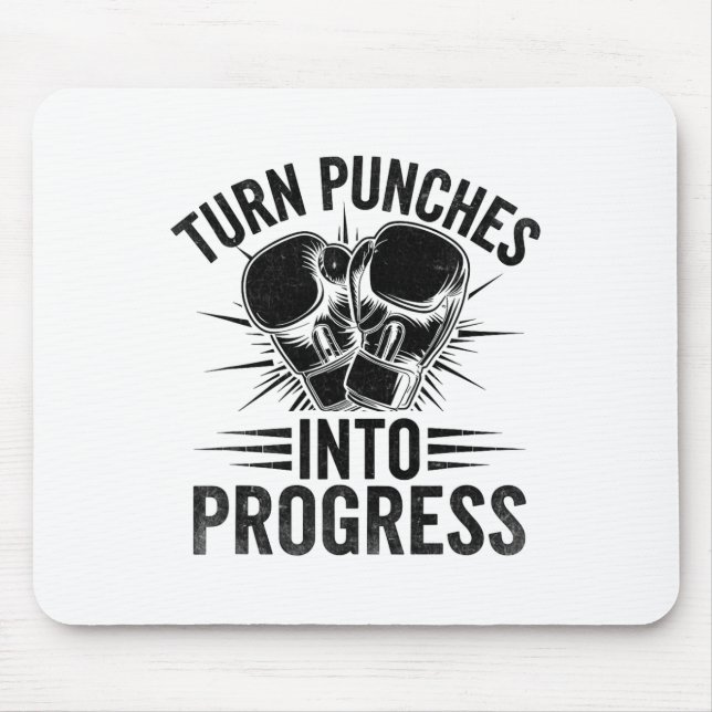 Machen Sie die Punches zum Progress Boxer Sportym  Mousepad (Vorne)