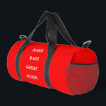 Machen Sie Duffel Bags wieder großartig Duffle Bag<br><div class="desc">Duffel Storage Gym Beach Tote Bag Druckschnitt Stil und lässiges lustiges Mode-Accessoire gedruckt mit einem Make America Great Play auf Wörtern und Produktnamen mit weißem Text auf MAGA rot Hintergrund Farbe Stil von TheFabricSeal Print on Demand Shop unter Zazzle.com #ZazzleMade https://www.zazzle.com/store/thefabricseal TheFabricSeal ©️ Original. Dies ist ein Stück auf den...</div>