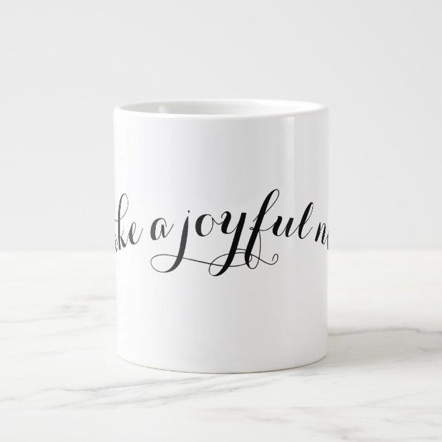 Machen Sie ein fröhliches Geräusch Jumbo-Tasse (Vorderseite)