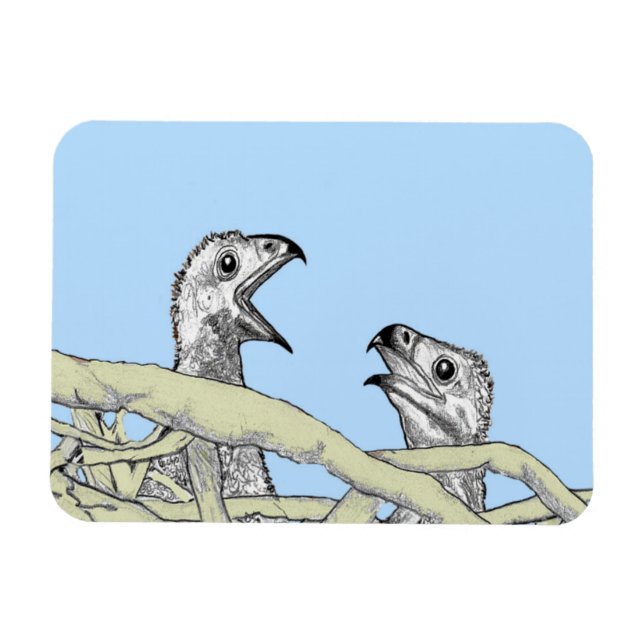 Machen Sie ein fröhliches Lärm Adler ZUHAUSE Secon Magnet (Horizontal)