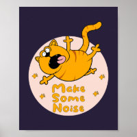 Machen Sie ein Geräusch Kawaii Funny Oange Katzens