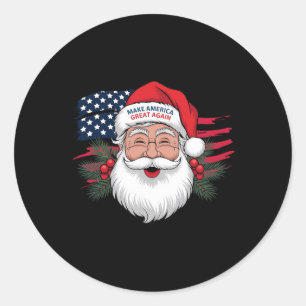 Machen Sie ein Weihnachten wieder großartig Weihna Runder Aufkleber
