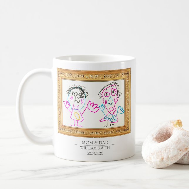 Machen Sie einen Schatz durch die Kunst Ihres Kind Kaffeetasse (Mit Donut)