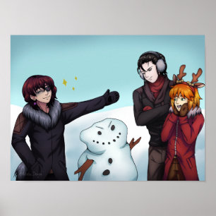 Machen Sie einen Snowman Poster
