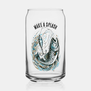 Machen Sie einen Splash Fisherman Dosenglas