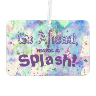 Machen Sie einen Splash Fun Wasserfarbe Spritzer Autolufterfrischer