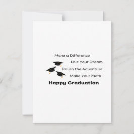 Machen Sie einen Unterschied auf einem Abschluss Feiertagskarte