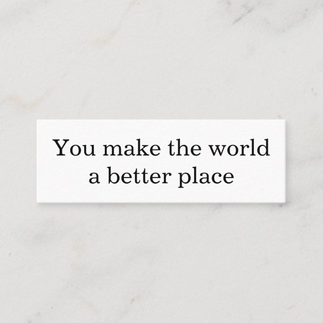 Machen Sie einen Unterschied Telefonnummerkarte (Vorderseite)