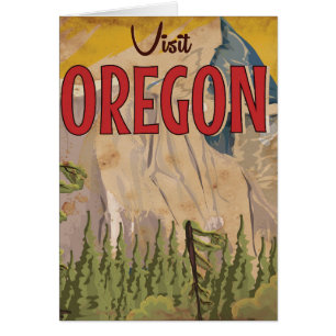 Machen Sie einen Urlaub - Oregon Vintage Reiseplak