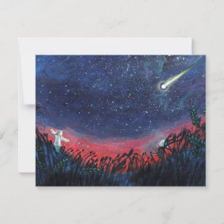 Machen Sie einen Wunsch auf einer Shooting Star Il Feiertagskarte
