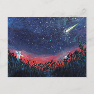 Machen Sie einen Wunsch auf einer Shooting Star Il Postkarte