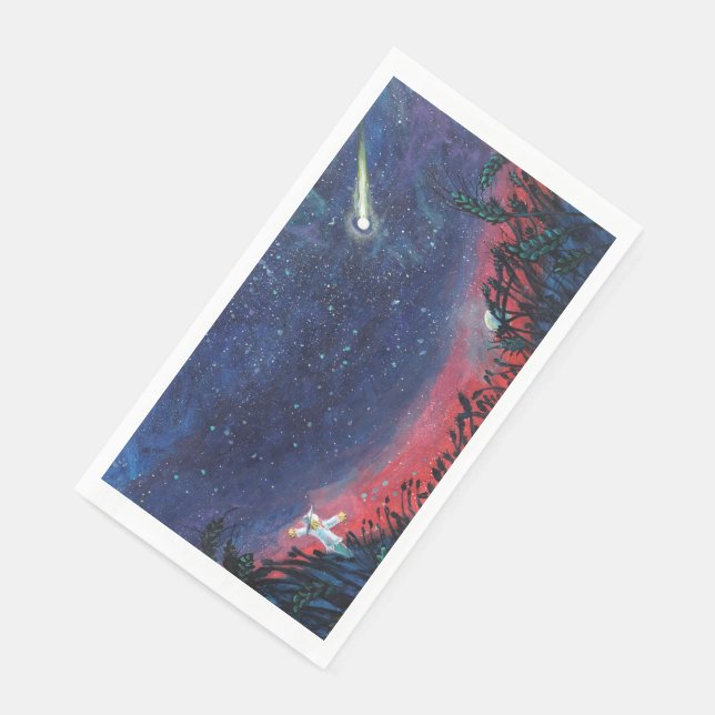 Machen Sie einen Wunsch auf einer Shooting Star Il Serviette (Ecke)