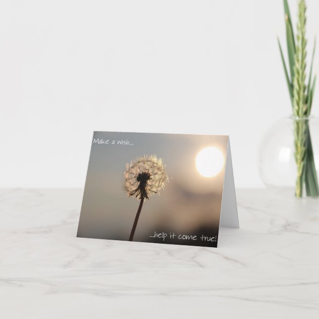 Machen Sie einen Wunsch… Karte (Vorderseite)