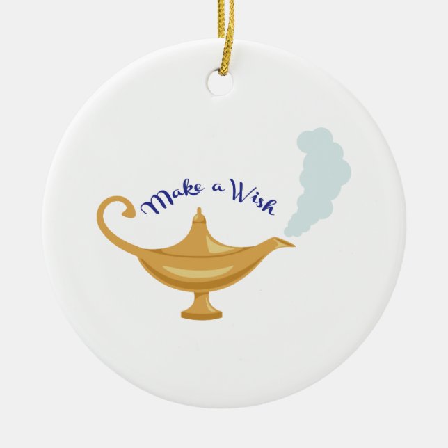 Machen Sie einen Wunsch Keramik Ornament (Vorne)