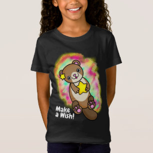 Machen Sie einen Wunsch sehr niedlich Otter mit Go T-Shirt