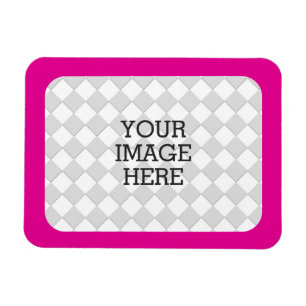 Machen Sie einfach Ihr eigenes Foto Display Pink F Magnet