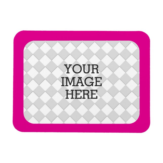 Machen Sie einfach Ihr eigenes Foto Display Pink F Magnet (Horizontal)