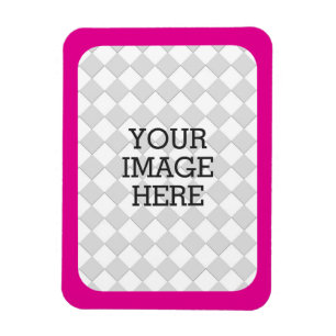 Machen Sie einfach Ihr eigenes Foto Display Pink F Magnet