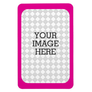 Machen Sie einfach Ihr eigenes Foto Display Pink F Magnet