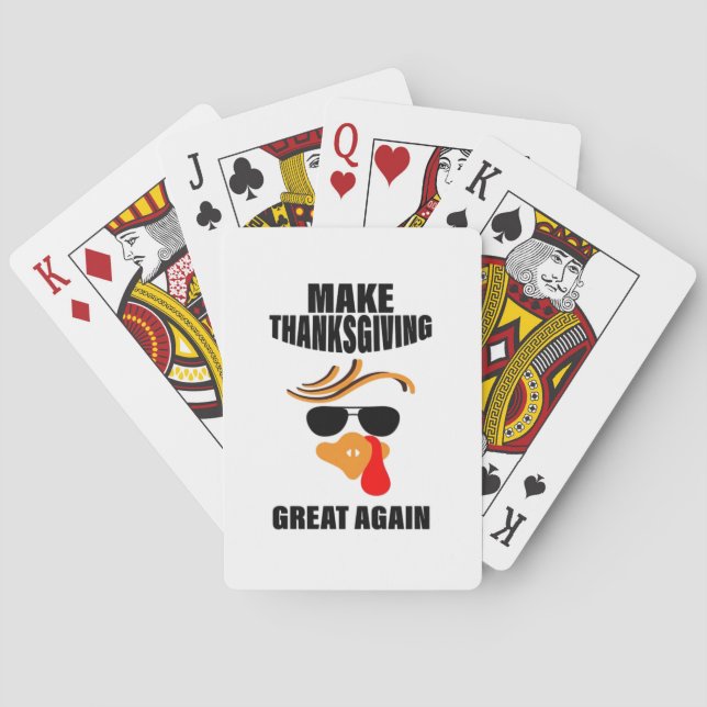 Machen Sie Erntedank wieder groß, Funny Turkey Ges Spielkarten (Rückseite)