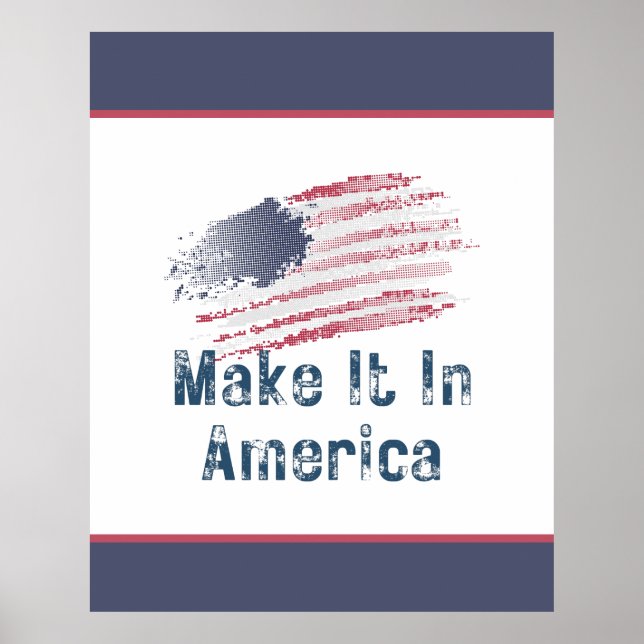 Machen Sie es in Amerika stilisiert groß Poster (Vorne)