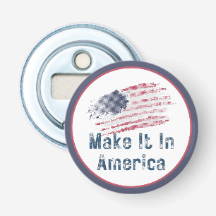 Machen Sie es in Amerika stylisierte Flagge Flaschenöffner