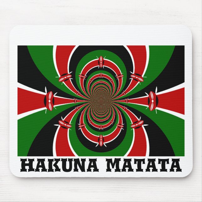 Machen Sie es kenyan farbigen Flag Pattern Farben Mousepad (Vorne)